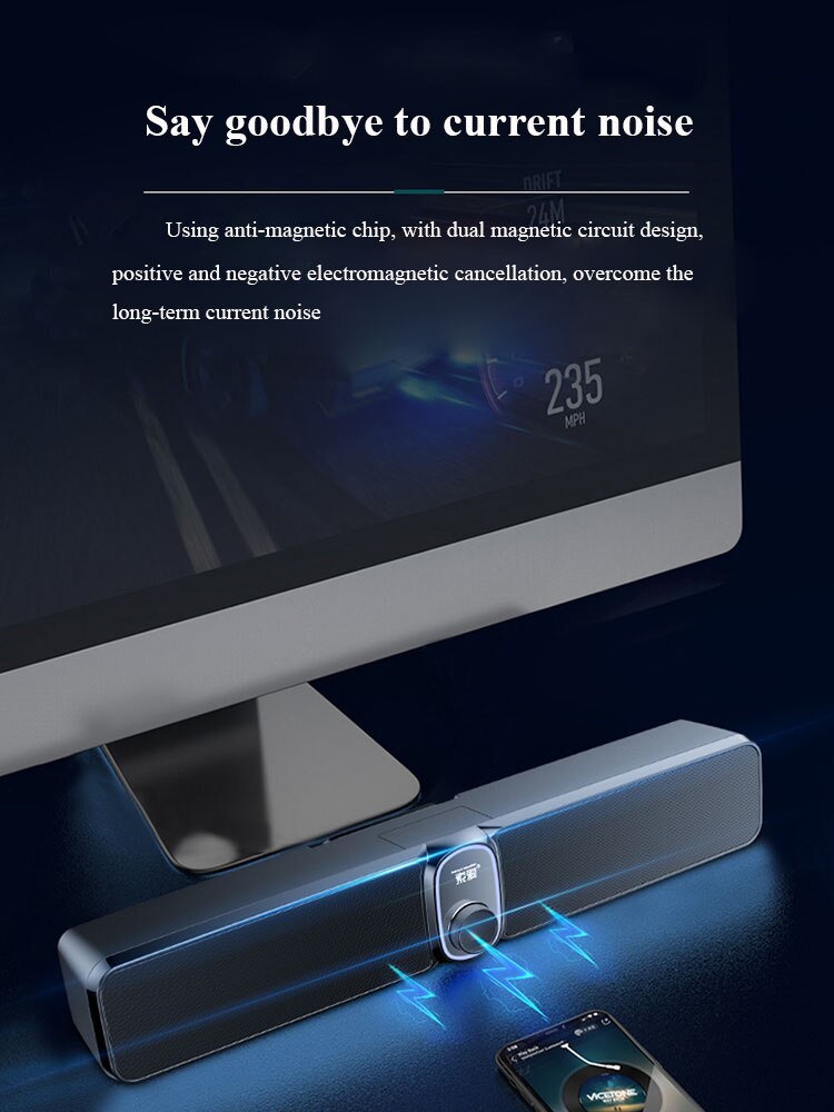 3D Surround Soundbar Bluetooth 5.0 głośnik przewodowe głośniki komputerowe Subwoofer Stereo Sound bar do laptopa PC teatr TV Aux 3.5mm