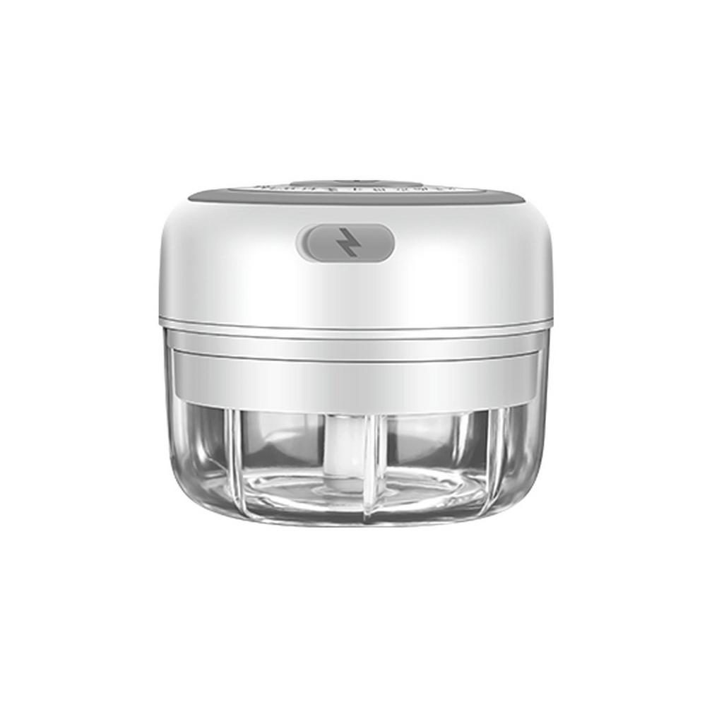 Electric Mini Garlic Chopper Food Chopper Portable Small Food Processor For Pepper Garlic Chili Vegetable Nuts Mincer/Grinder: White 100ML