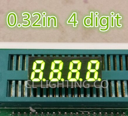 4 Bit 7 Segment Led-anzeige GRÜN 0,32 zoll Digital Rohr Kunststoff Metall Gemeinsame ANODE (nixie)