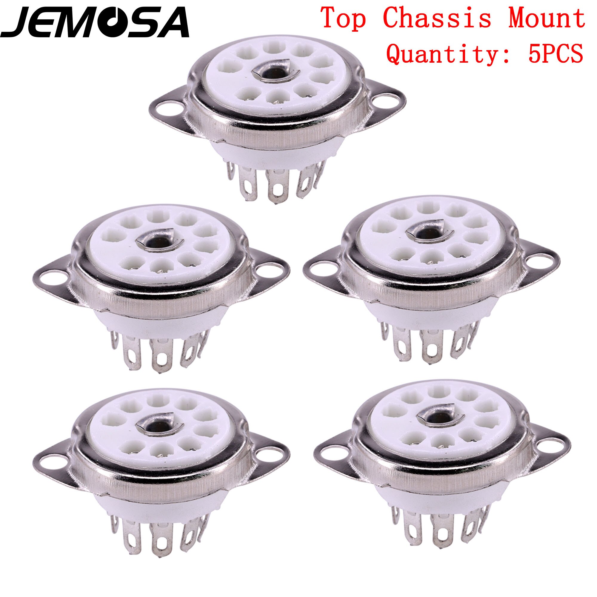 9pin Ceramic tube sockets GZC9-C B9A Valve Tube Base for 12AX7 ECC83 6922 ECC88 EL84 ECC82 12AU7 Vaccum Tube Amplifier Hifi: Silver