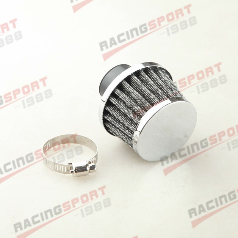 Universal 25mm 1" Car Cold Air Intake Filter Turbo Vent Crankcase Breather Black