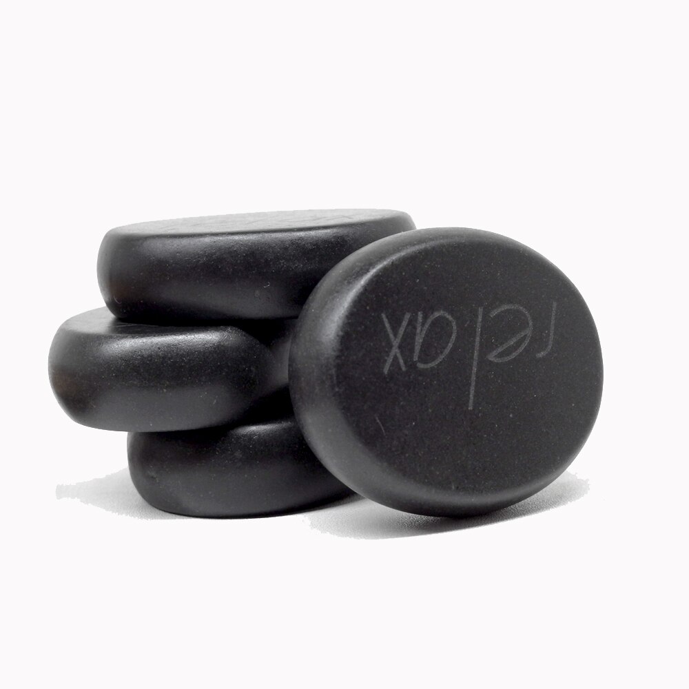 Engraved Basalt Stone Massage Relax Body massager Volcano Rock Tool Health Beauty Salon SPA with heater bag 20pcs/set