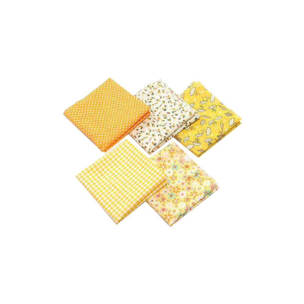 Handmade 5pcs DIY Cotton Fabrics Patchwork Group Plain Cloth Various Patterns Floral Square Cotton Cloth 50*50cm