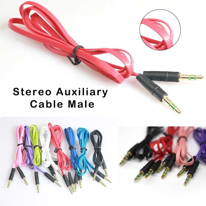 1Pc 3.5Mm Audio Kabel Stereo Aux Male Naar Male Platte Kabel 3.5Mm Male Jack Plug Auxiliary Cord audio Kabel Voor Iphone Ipod MP3