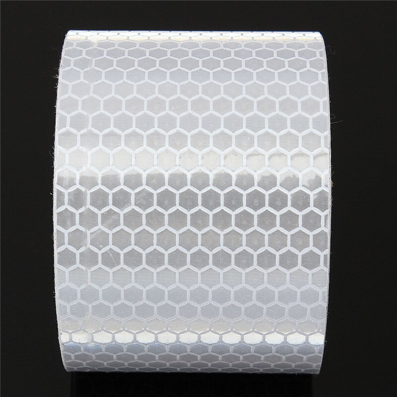 Silver White 3 Meters Car Reflective Safety Warning Conspicuity Roll Tape Film Sticker For Tricycles
