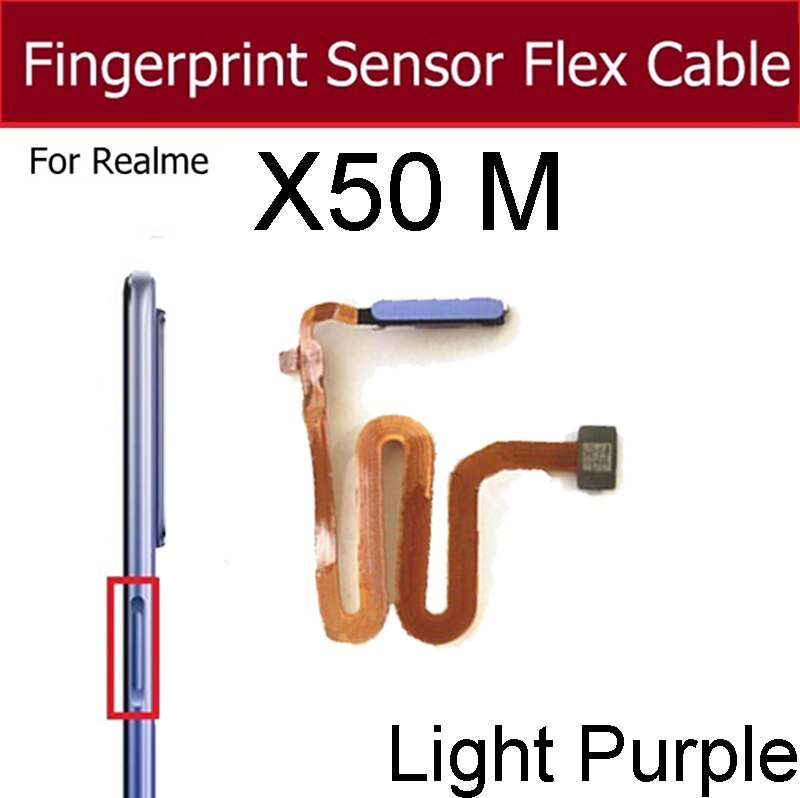 Fingerabdruck Sensor Heimat Taste Schlüssel berühren Ich würde biegen Kabel Für OPPO Realme X50 Meister X50M X50T X Lite X3 Super Zoomen Ersatzteile