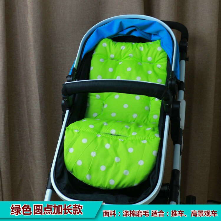 1pc tjockare barnvagn bomullstuss barnvagn paraply universal polka dot kudde barn: Grön