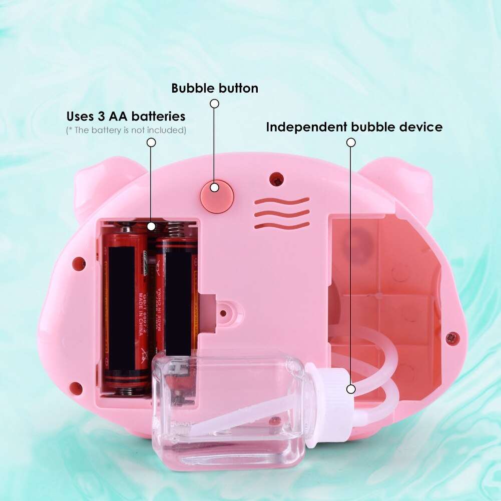 Kid Leuke Pig Camera Vorm Lichte Muziek Automatische Bubble Blower Machine Outdoor Speelgoed