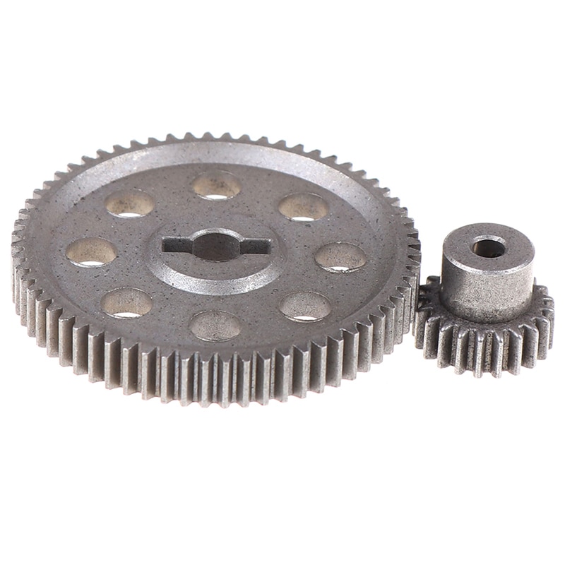 2Pcs (21T + 64T) 11184 & 11181 Differential Metal Main Gear 64T Motor Gear 21T Cap Omtrek 1/10 94170 Auto