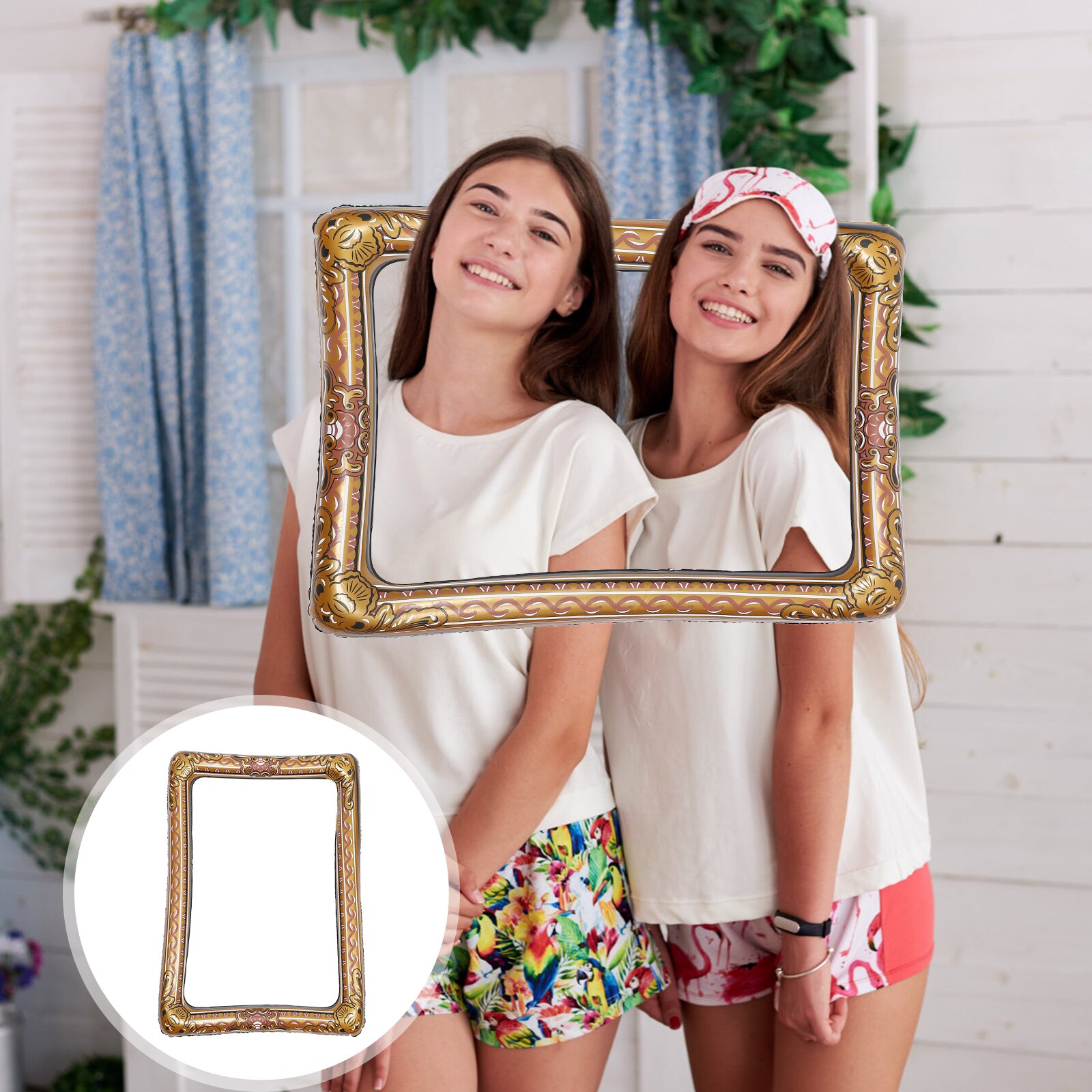 1Pc Party Selfie Picture Frame Inflatable Frame Photo Booth Prop Party Supply