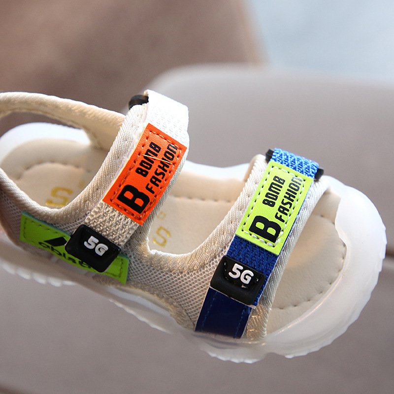 Größe 22-31 Mädchen Weichen Boden Baotou Sandalen Baby Atmungsaktive Haken Schleife Schuhe Kinder Anti-rutschig Schuhe Jungen casual Sandalen