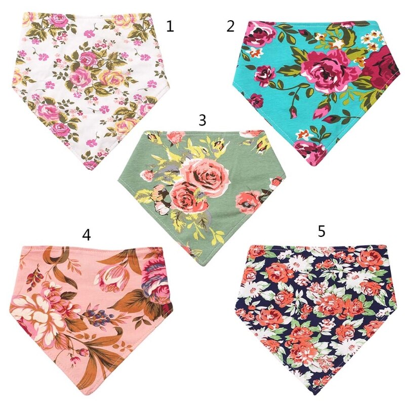 Babyvoeding Kwijl Bib Double Side Bloemenprint Slabbetjes Speeksel Handdoek Oprispingen Doek 87HD