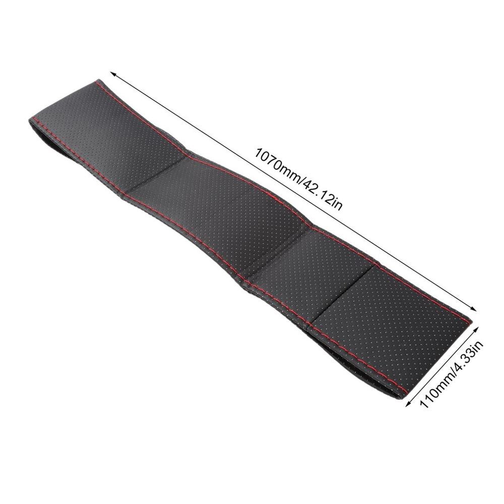 Nouvelle couverture de volant de voiture Auto douce de Texture de bricolage de 4 couleurs avec des aiguilles et des bâches de voiture en cuir artificiel de fil