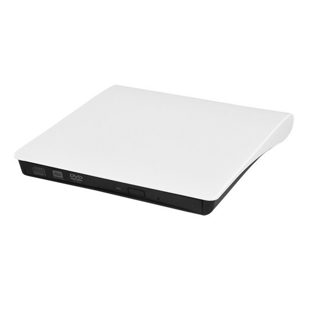 External Optical Drives Cases DVD Drive Enclosure Case USB 3.0 Portable CD DVD RW Writer Burner Optical Player: white