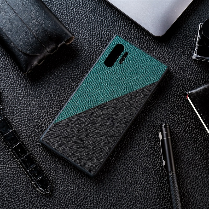 Luxury PU Leather Phone Case For Samsung Galaxy Note 10 Plus Cases Soft TPU Shockproof Cover For Samsung S10 Plus S10e S10+ S 10: For Samsung S10 Plus / Black Green