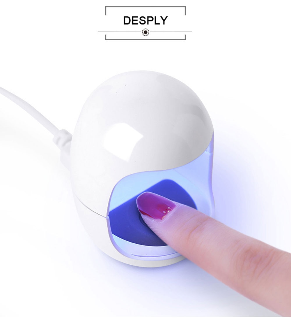 Fingerqueen 3W Usb Mini Nail Dryer Draagbare Uv Led Curing Lamp 30 S Sneldrogende Genezen Licht Voor Gel polish