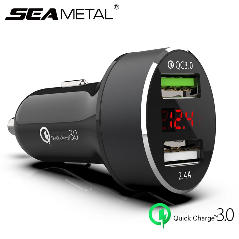 Quick Charge 3.0 Autolader Usb Sigarettenaansteker Adapter Qc 3.0 Poort Snelle Lading Auto Accessoires Led Voltage Monitor