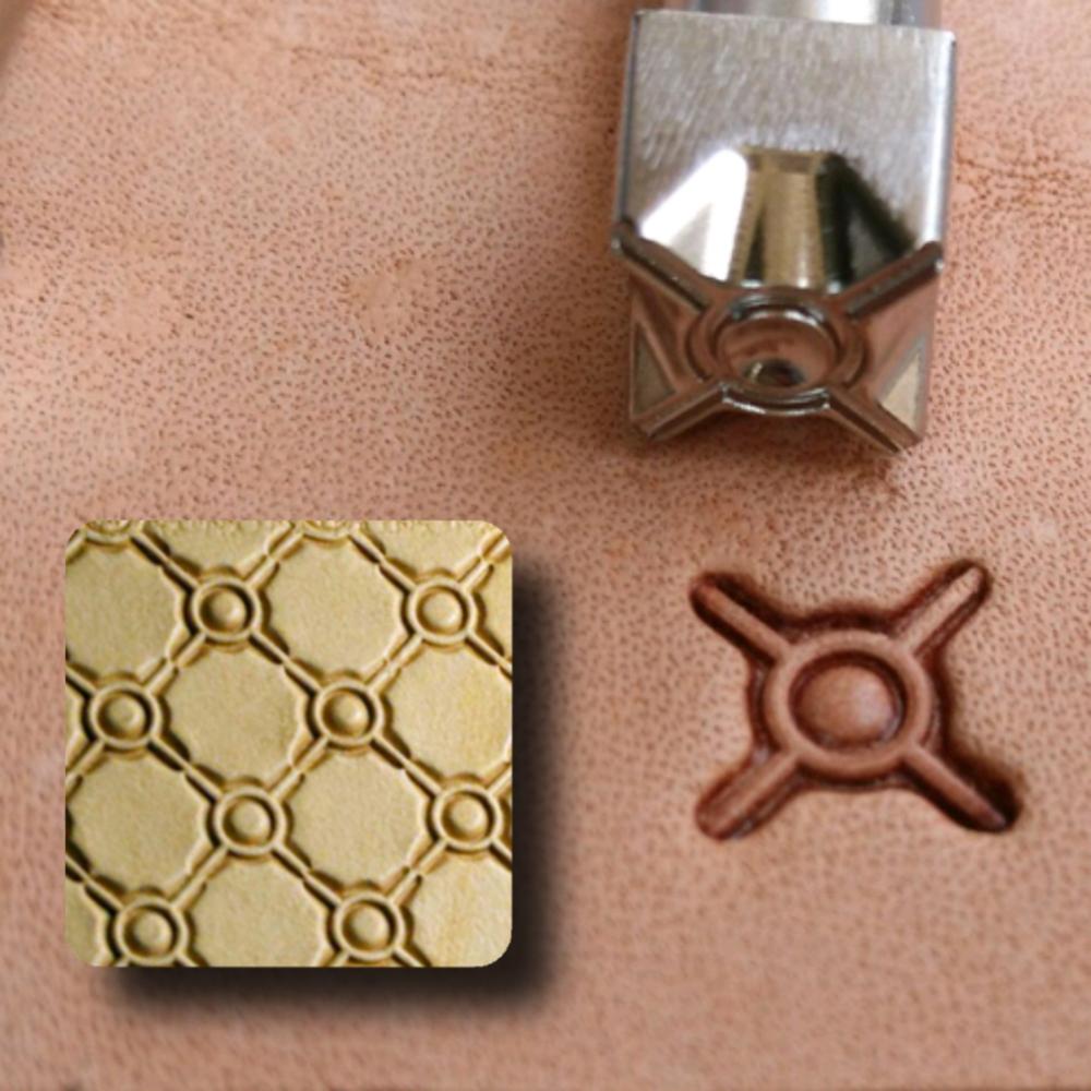 Outil d'impression en cuir, timbre gaufré en acier sculpté, motif de tissage, arrière-plan, timbres en métal, bricolage, couture de maroquinerie: 1
