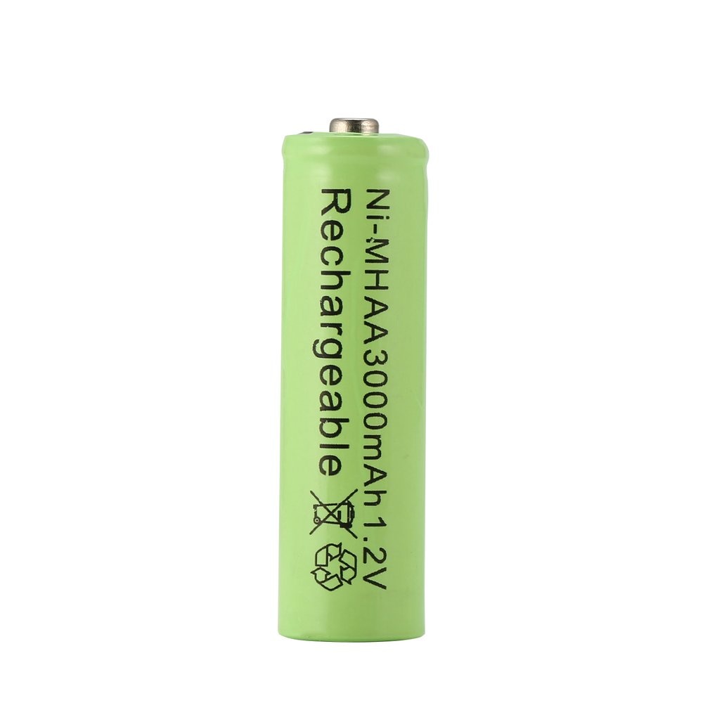 Groen 1Pc Veel Ni-Mh 3000Mah Aa Batterijen 1.2V Aa Oplaadbare Batterij Ni-Mh Neutrale Batterij Voor Zaklamp/Camera