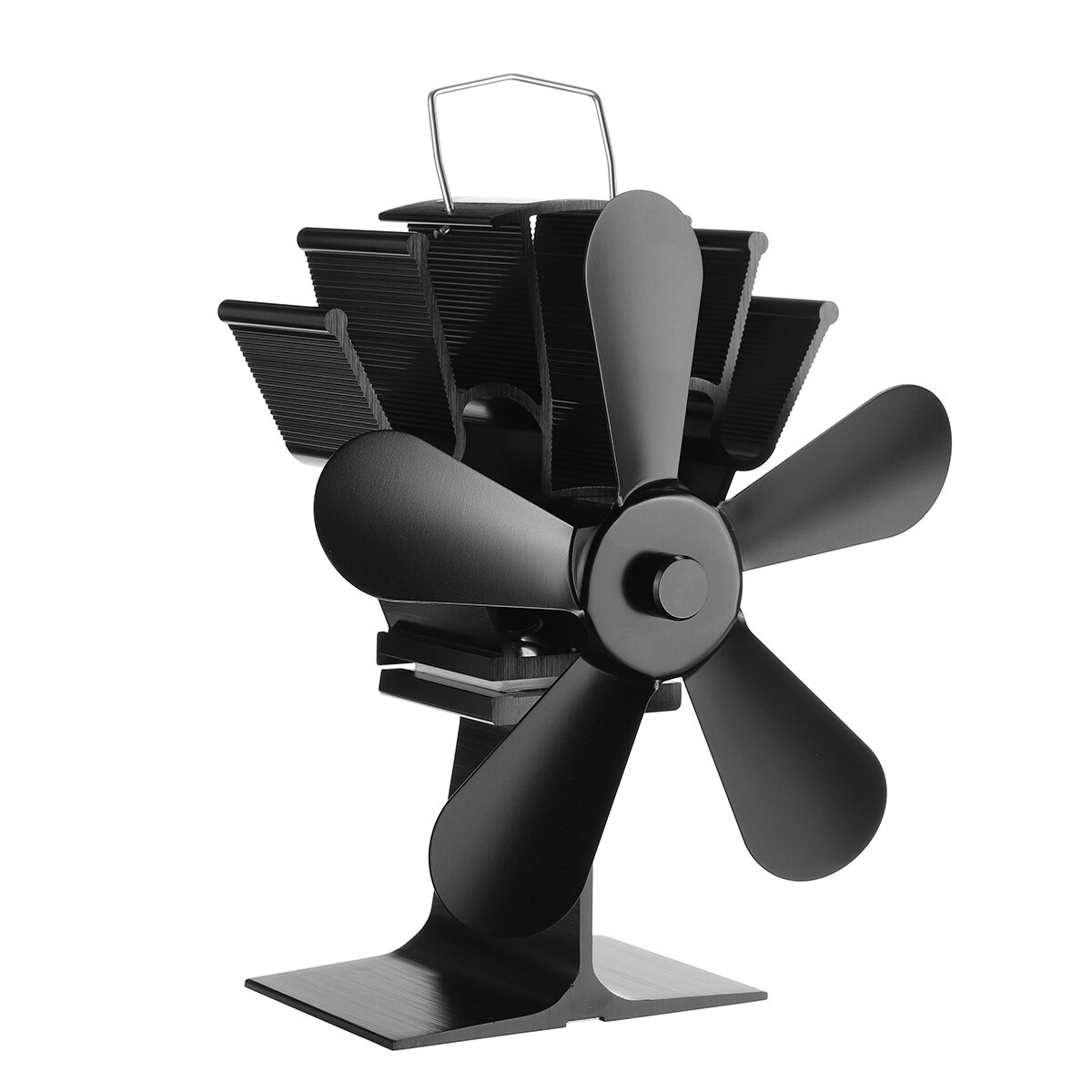 4 Blades Heat Powered Stove Fan Burner Eco Fan Quiet Home Fireplace Fan Efficient Heat Distribution Fireplace Accessories: Host