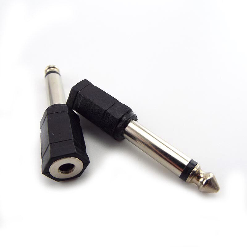 2/5/10 Uds 6,35mm 1/4 "enchufe Mono a 1/8" 3,5mm Jack estéreo Adaptador convertidor de Audio hembra para micrófono de auriculares