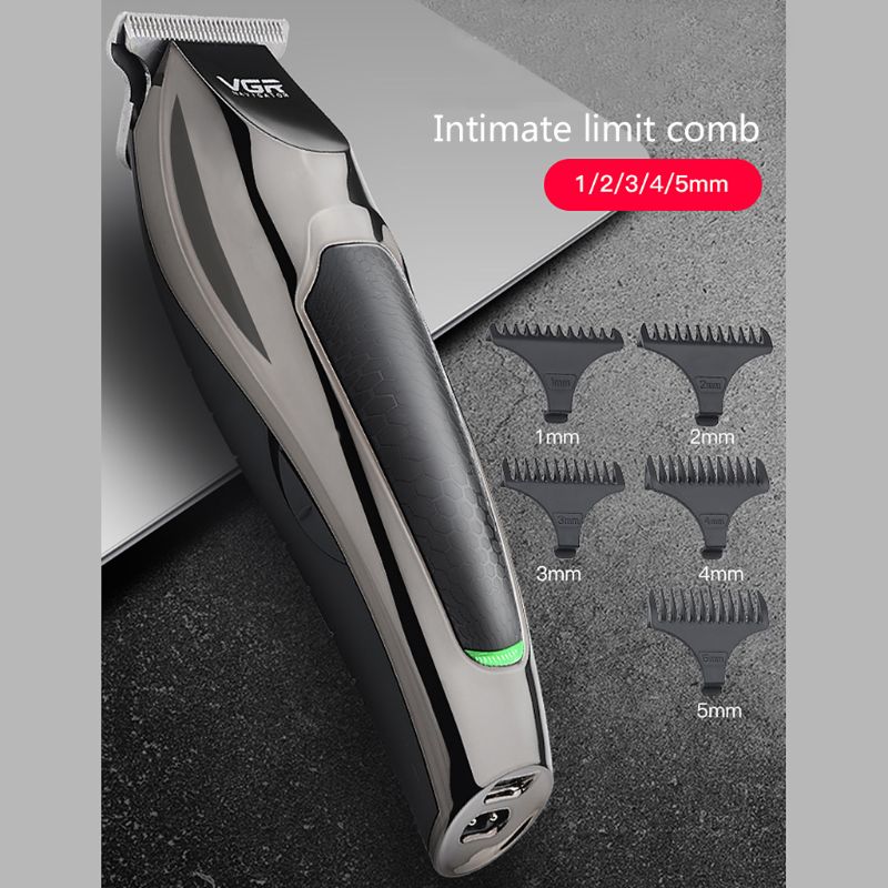 White Nick Engraving Cutter Head Hair Clipper Rechargeable Hair Trimmer Razor for Barber