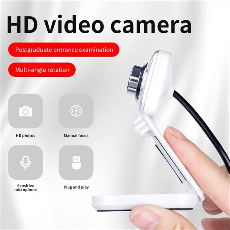 480p hd videocamera computer webcam met clip voor pc laptop usb computercamera 360 ° rotatie