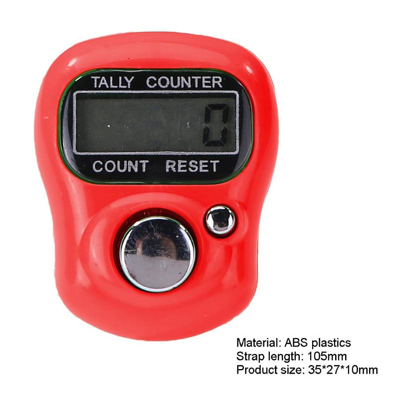 Mini compteur Portable point marqueur rangée doigt précision pratique cd compteur numérique électronique AG3 bouton batterie: Rouge