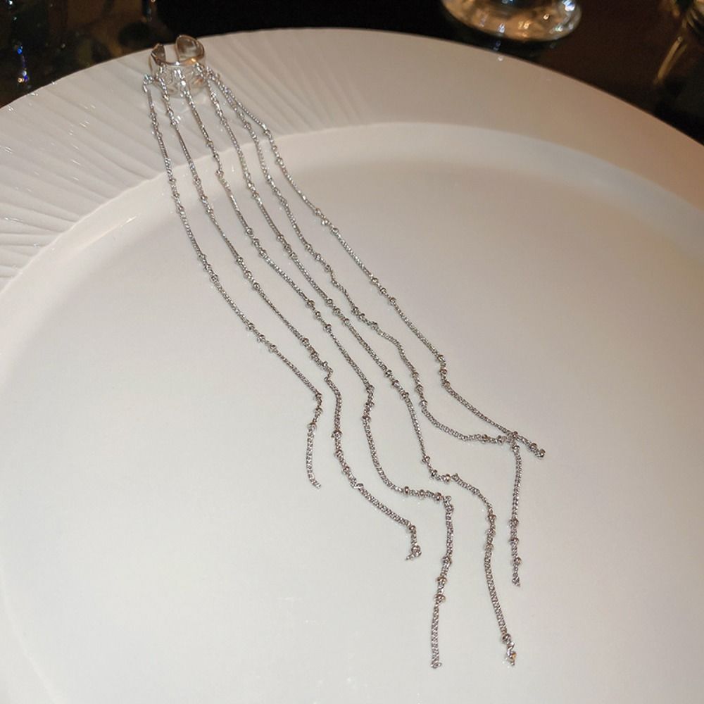 Mode C-Vormige Lange Kwast Oorclip Persoonlijkheid Minderheid Onregelmatige Legering Oor Manchet Voor Vrouwen Feest Sieraden