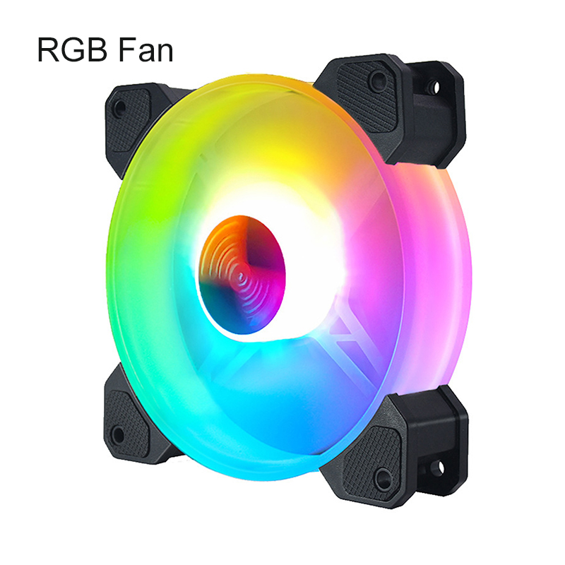RGB Case Fans 120mm Ultra-Quiet RGB Chassis Cooling Fans with Remote Controller Speed Adjustable Colorful Radiator Fans Cooler: rgb fan