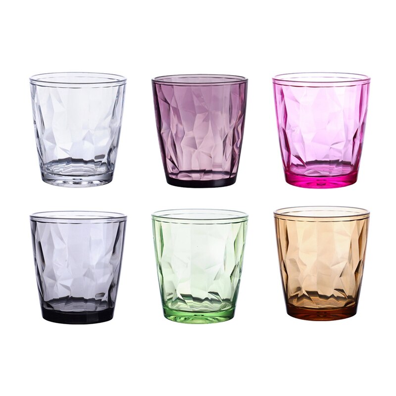 Acrylic Tumbler Acrylic Drinking Glasses Colored Plastic Tumblers Cups Glassware for Kids Unbreakable Restaurant Beverage Juice