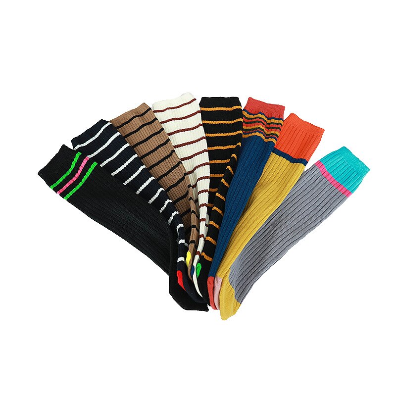 Baby Kinder Kleinkind Kniehohe Lange Röhre Socken Mädchen Jungen Fußball Streifen Socken Baumwolle Kinder Sport Schule Weiß Bein Warm zeug