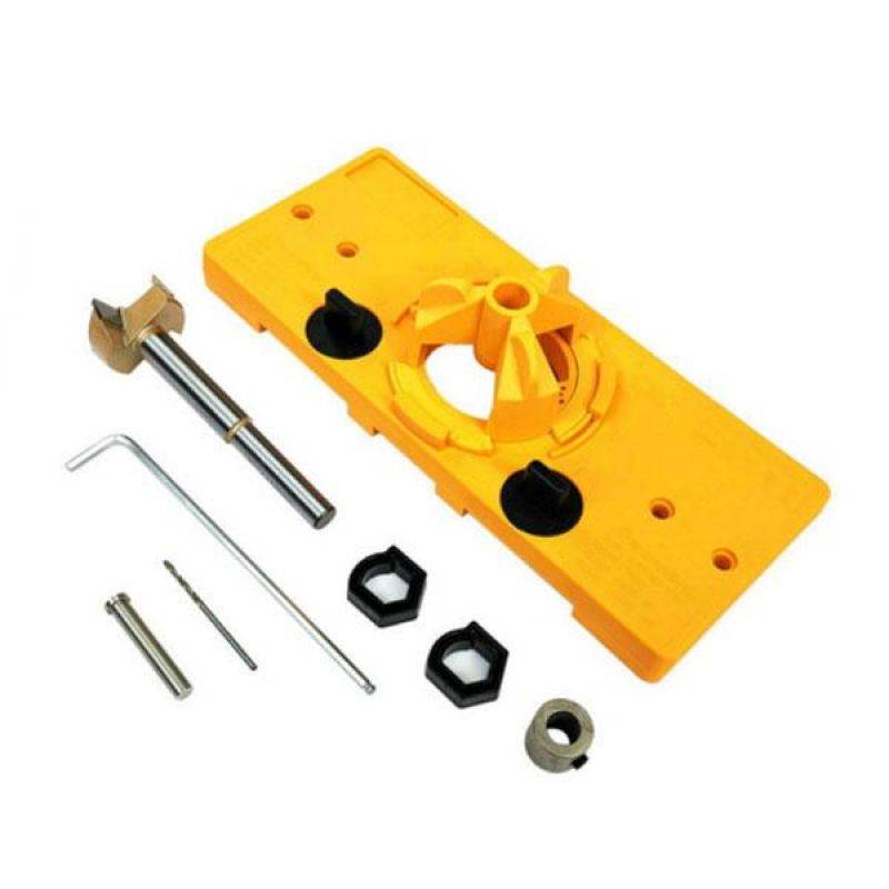 35MM Cup Style Hinge Boring Jig Drill Guide Set Door Hole Template For Concealed Hinge Jig Woodworking DIY Tool