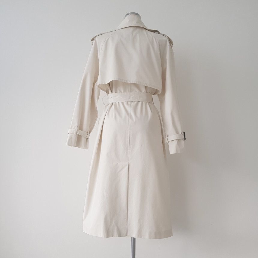 Gagarich dames trenchcoat in koreaanse stijl, chic, wit, grote revers, dubbele rij knopen, tailleband, slanke rechte lange jas, herfst