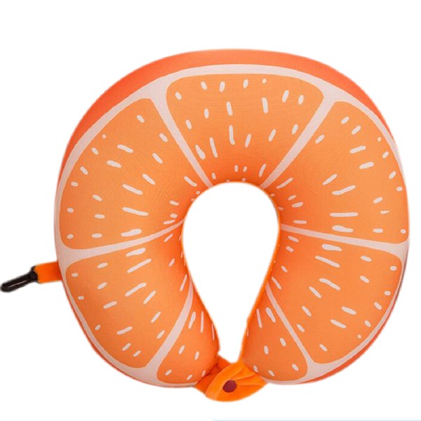 Frukt u-formet flypute nakke vannmelon sitron kiwi appelsin reise bilputer pute hjemmetekstil: Oransje