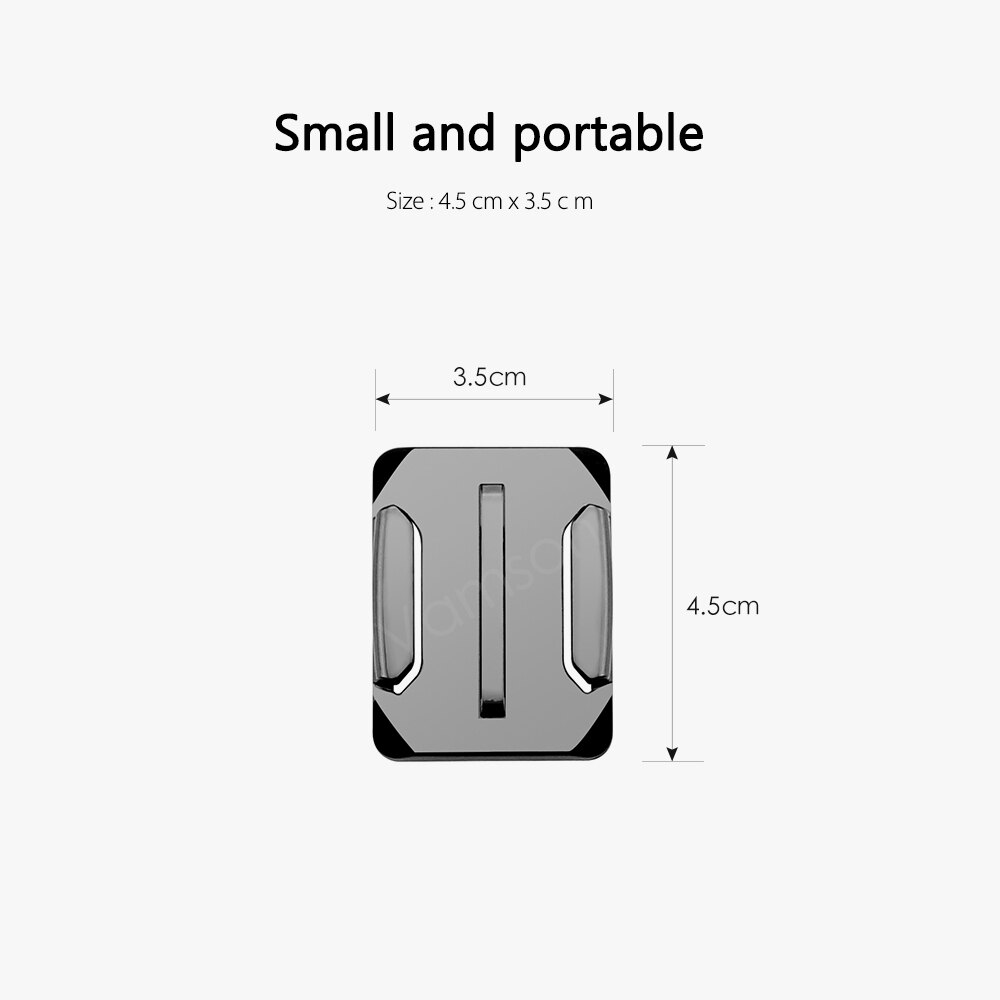 Vamson Voor Gopro Accessoires 20 Stuks Gebogen Surface Mount Voor Gopro Hero 5 4 3 + Voor Xiaomi Voor Yi voor SJ4000 Voor Eken H9r VP106G