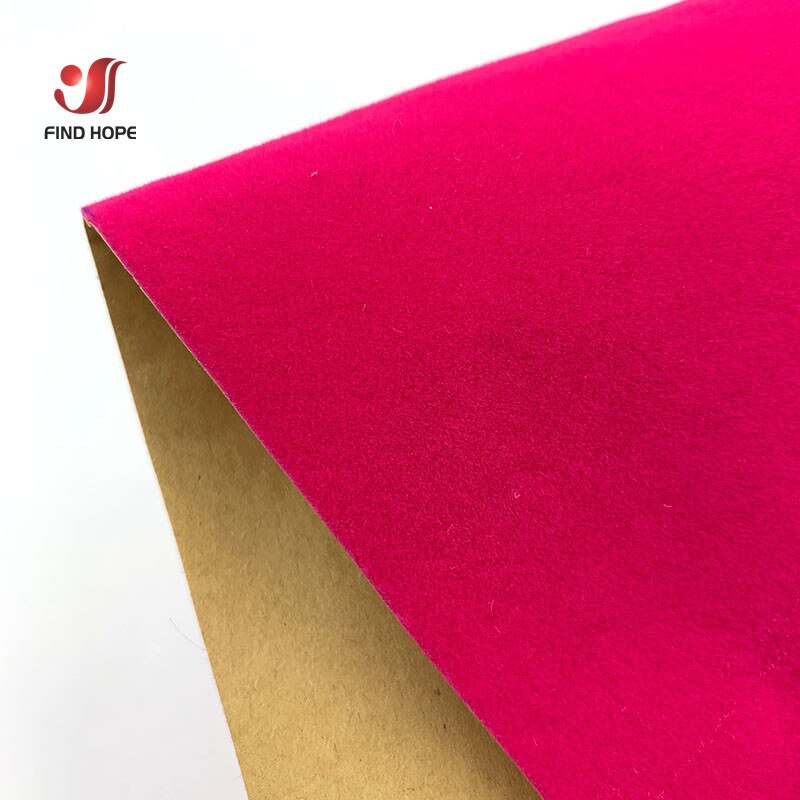 Revêtement en papier velours auto-adhésif 40cm x 150cm, pour tiroir à bijoux, autocollant en tissu coloré, bricolage: Rose Red