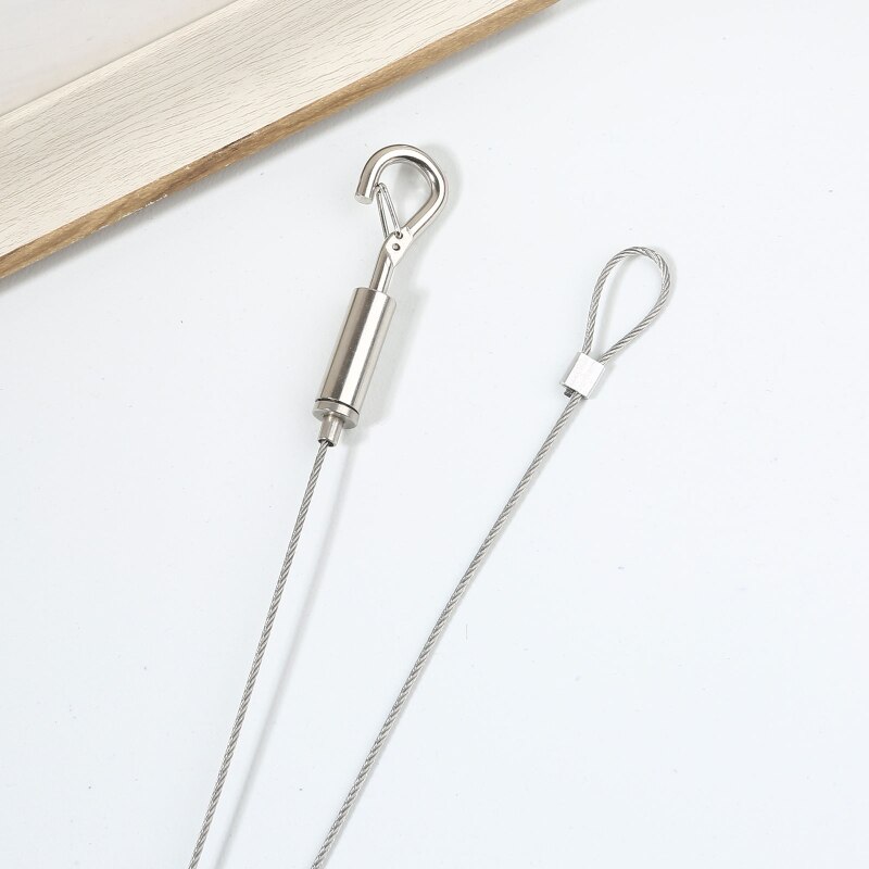 2 Pcs Adjustable Hanger Hook Stainless Steel Wire Art Gallery Picture Display Hanging System Accessories Q84D