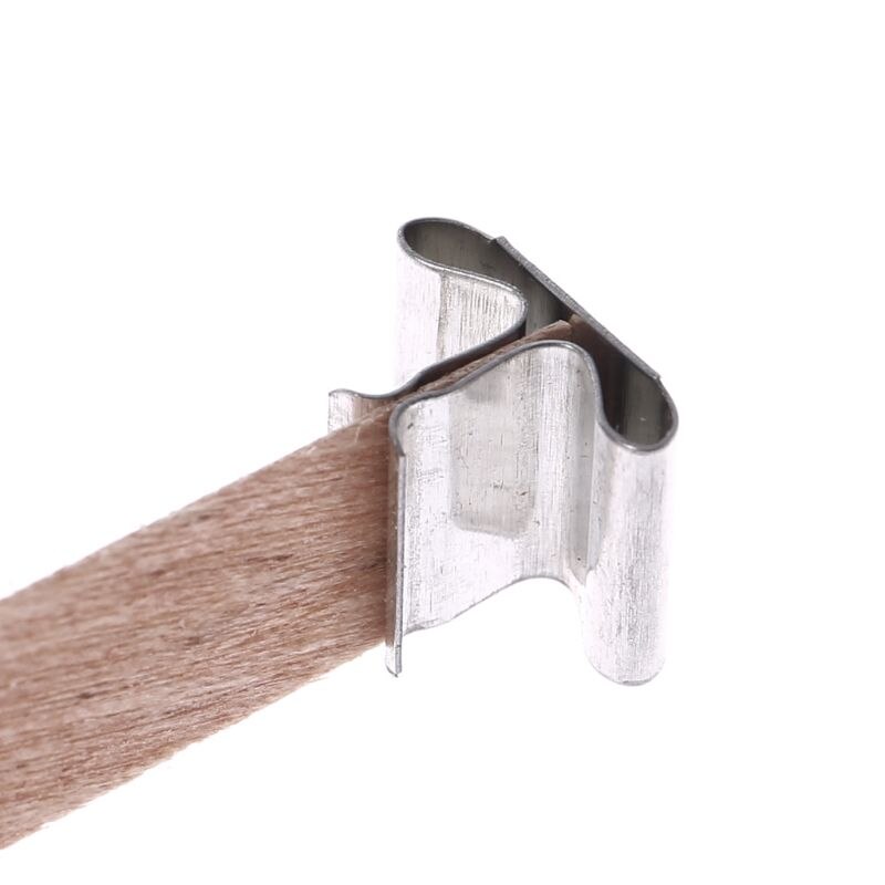 50pcs Wooden Wick Candle Core Sustainer Tab DIY for Candles Making Soy Wax Parffi 8mm