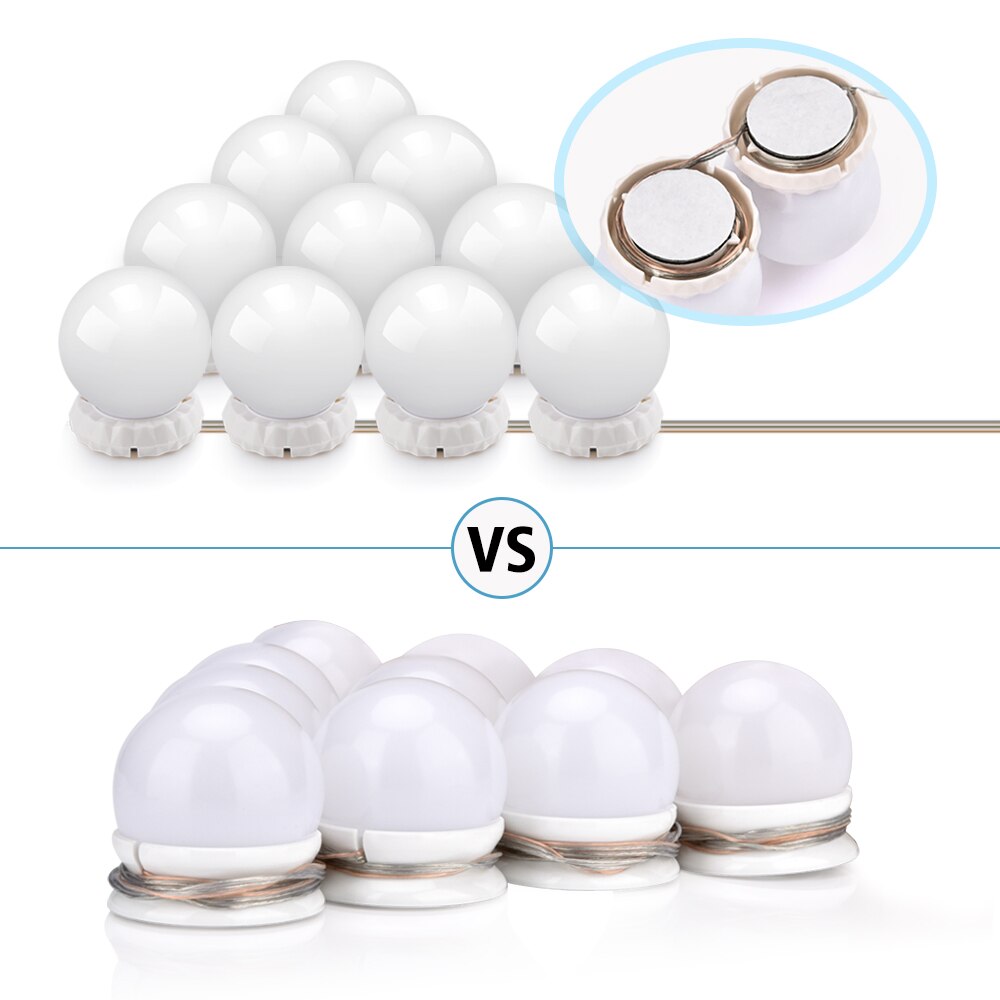 LED Makeup Mirror Light Bulb Hollywood Vanity Wall Lamp Cosmetic Light Adjustable Light Bulb for Dressing Table