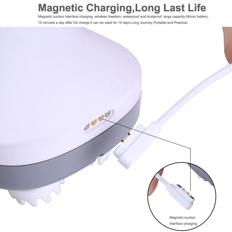 Electric Head Scalp Massager with Magnetic Suction Charging Health Care Body Scalp Massage Device Prevent Hair Loss Waterproof