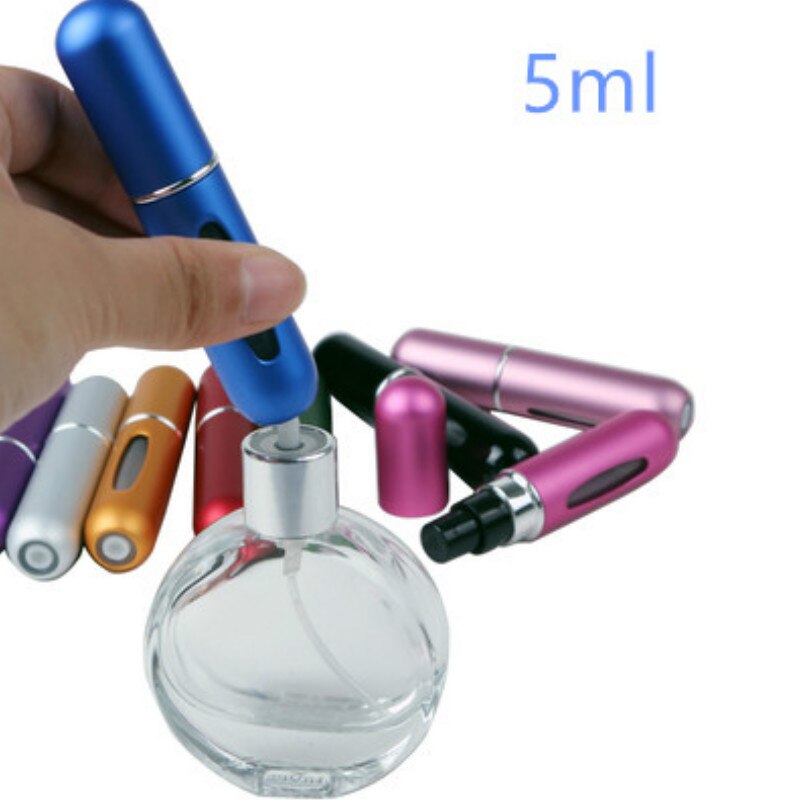 5ml coloré Portable voyage Mini conteneur en aluminium rechargeable parfum vaporisateur bouteille vide bouteilles de stockage cosmétique