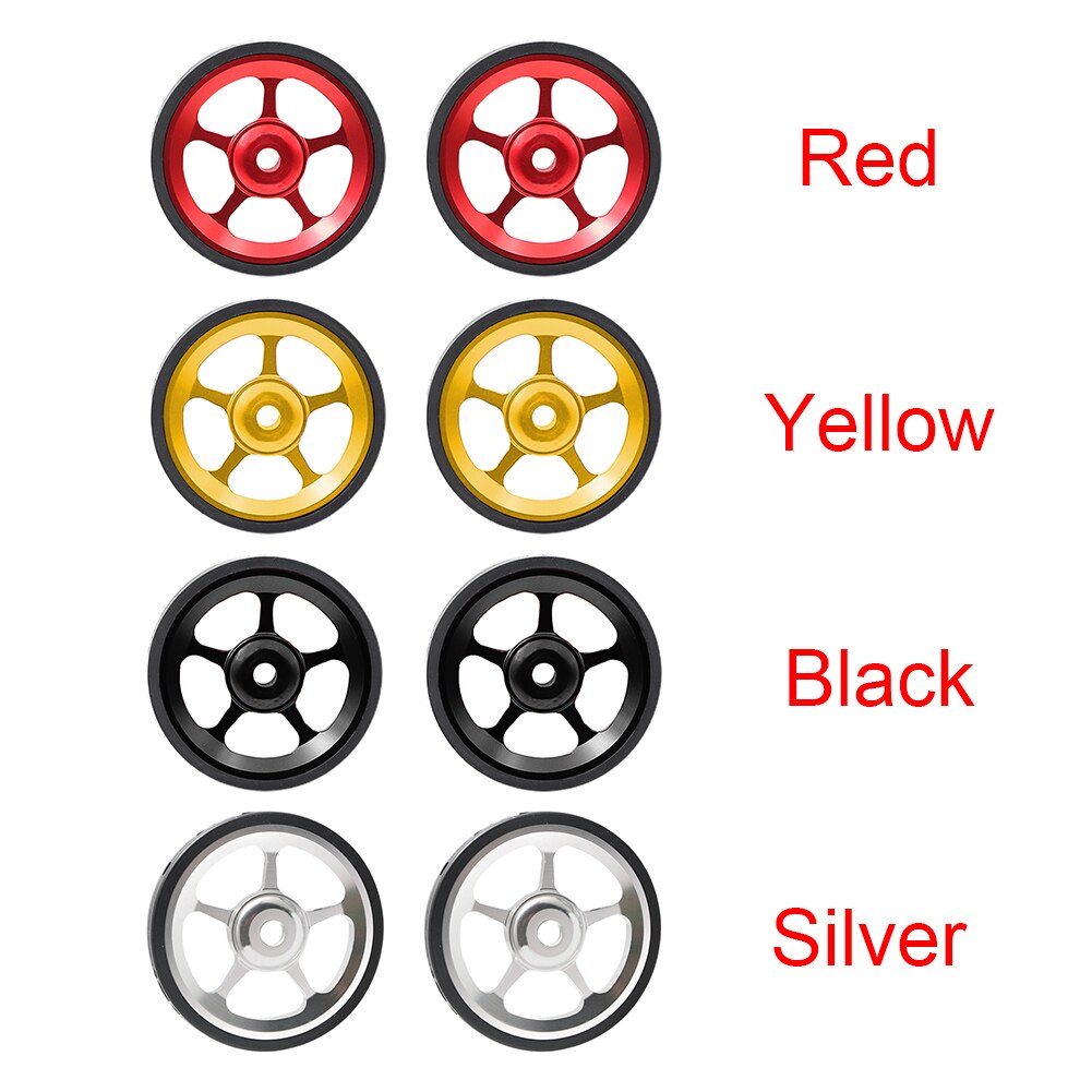 2 uds fácil ruedas Durable aleación de aluminio Mini ensanchamiento Super ligero reemplazo trasero plegable bicicleta al aire libre estable para Brompton