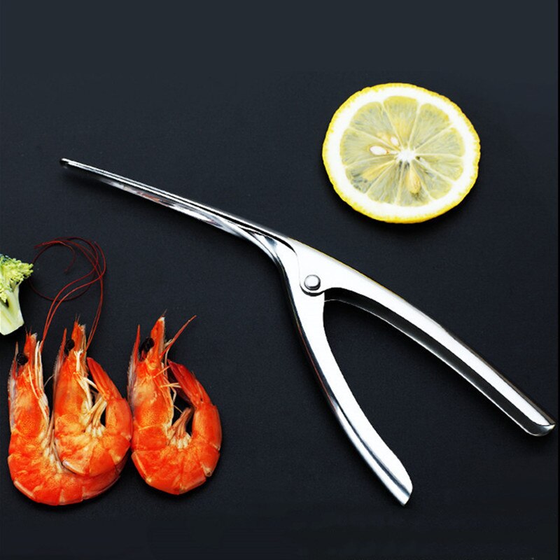 Prawn Peeler Stainless Steel Shrimp Prawn Deveiner Peel Device Kitchen Cooking Seafood Tools Kitchen Gadgets