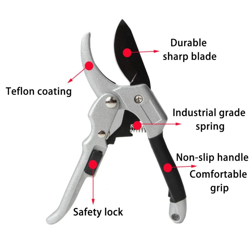 Multi-fonction jardinage sécateur sécateur sécateur coupe maison jardinage plante ciseaux branche sécateur outil à main faucille