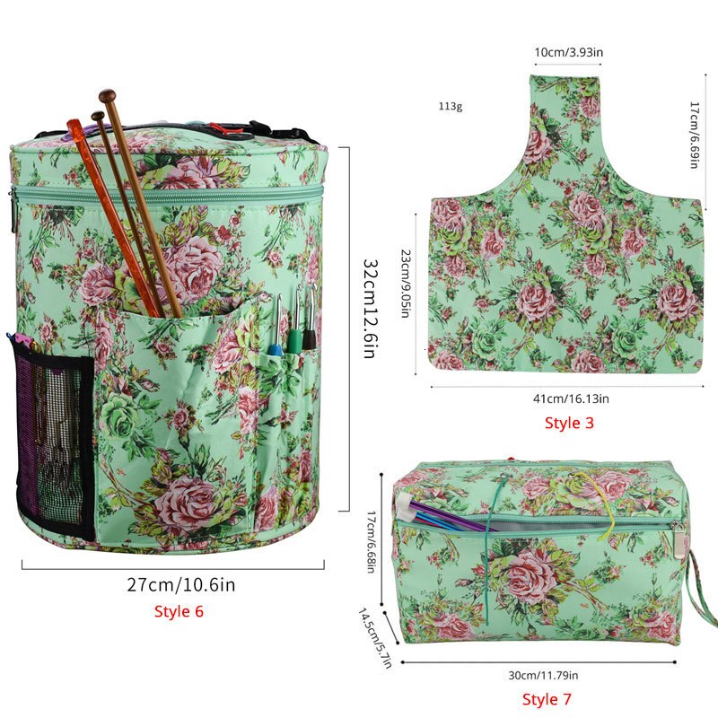 Empty Yarn Storage Bag DIY Weave Crochet Hook Bag 7 Styles Crochet Hook And Knitting Bag For Hooking And Knitting Sewing