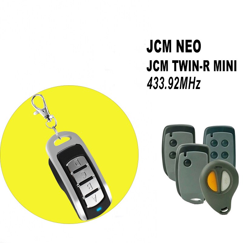 1 pièces JCM GO / JCM GO PORTIS / JCM GO NORTON télécommande de garage 433.92MHz ouvre-porte de commande de garage