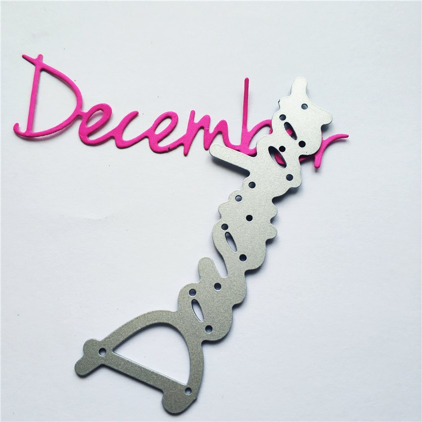 Metalen December Papier Stansen Sterft Voor Scrapbooking/Diy Kerst Bruiloft Halloween Pasen Kaart