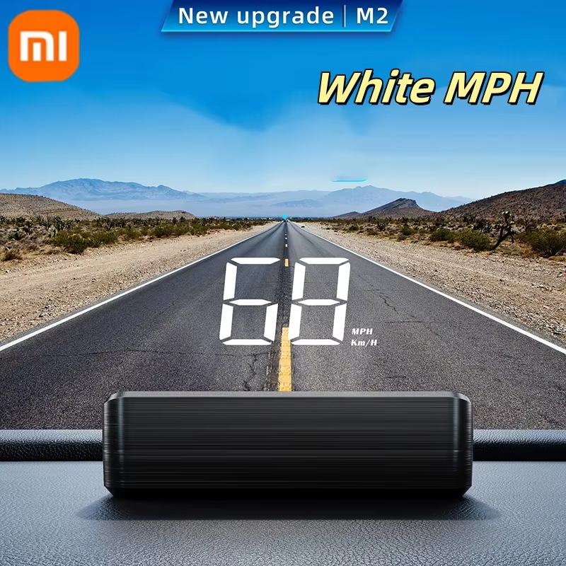 Xiaomi hud head-up-display auto-gps digitaler tachometer universal-geschwindigkeits-windschutzscheibenprojektor plug&play auto-elektronikgeräte: Schwarz