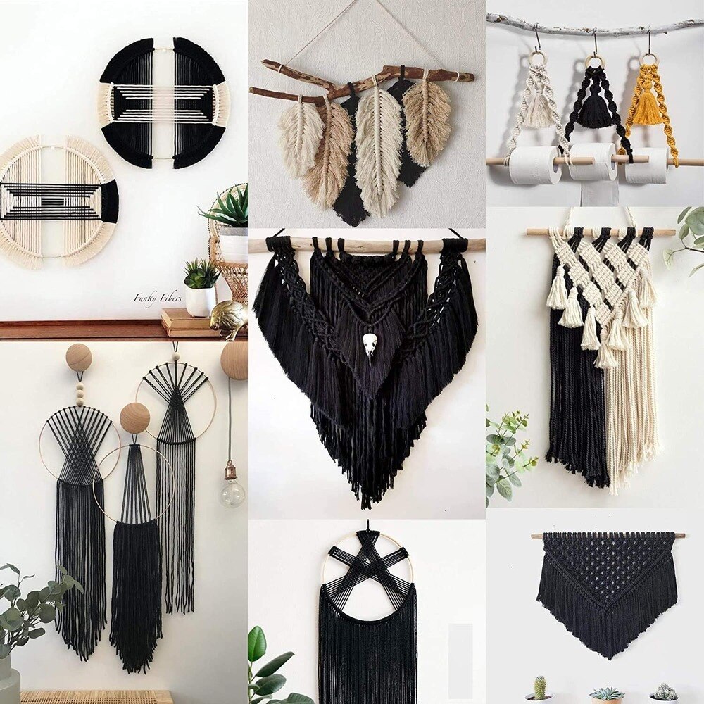 Macrame Koord 3Mm 200M Katoenen Touw 100% Natuurlijk Katoen Macrame Touw, katoenen Koord Macrame Voor Muur Opknoping Boho Decor